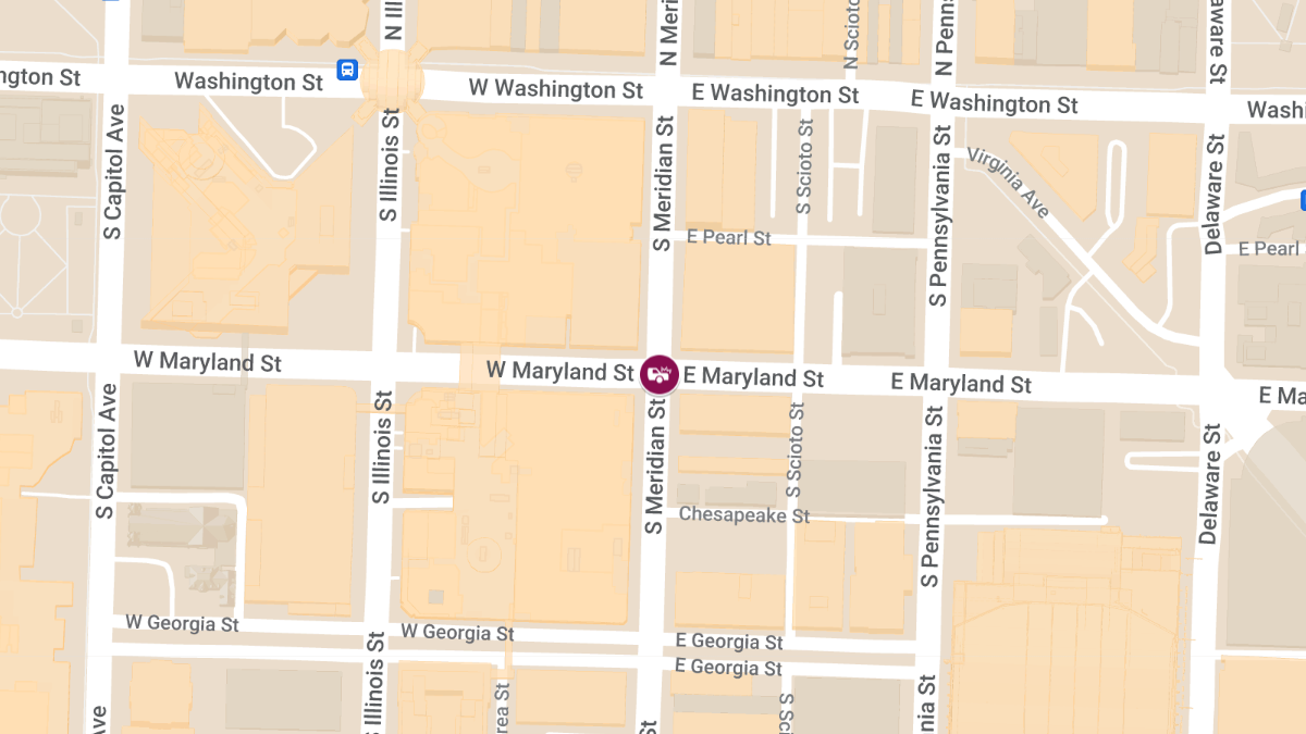 Car Crash with Injuries at W Maryland St & S Meridian St