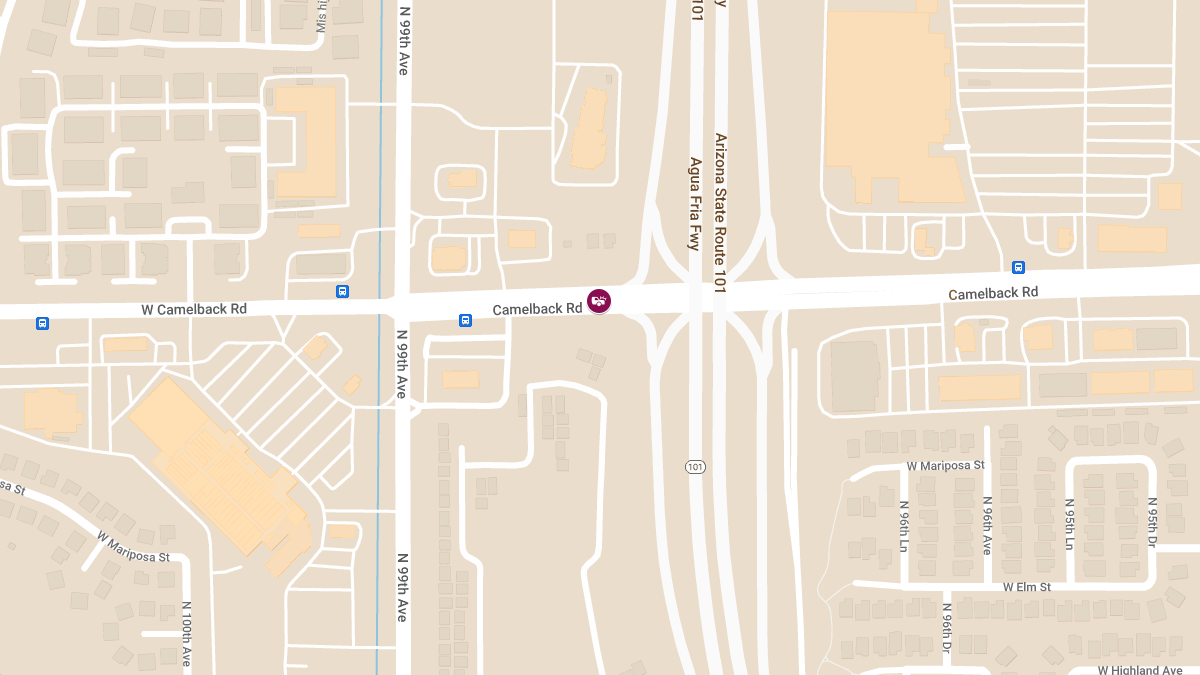 Car Injury Accident on Camelback Rd East of Loop 101