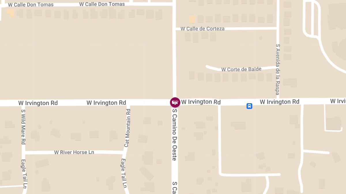 Car accident with Injuries at Irvington Rd & Camino de Oeste