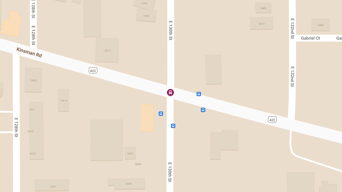 Car and RTA Bus Collision with Injuries at Kinsman Rd & E 130th St