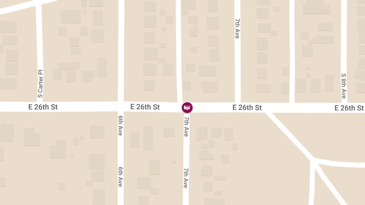 Car vs. Pedestrian Accident with Injuries at E 26th St & S 7th Ave
