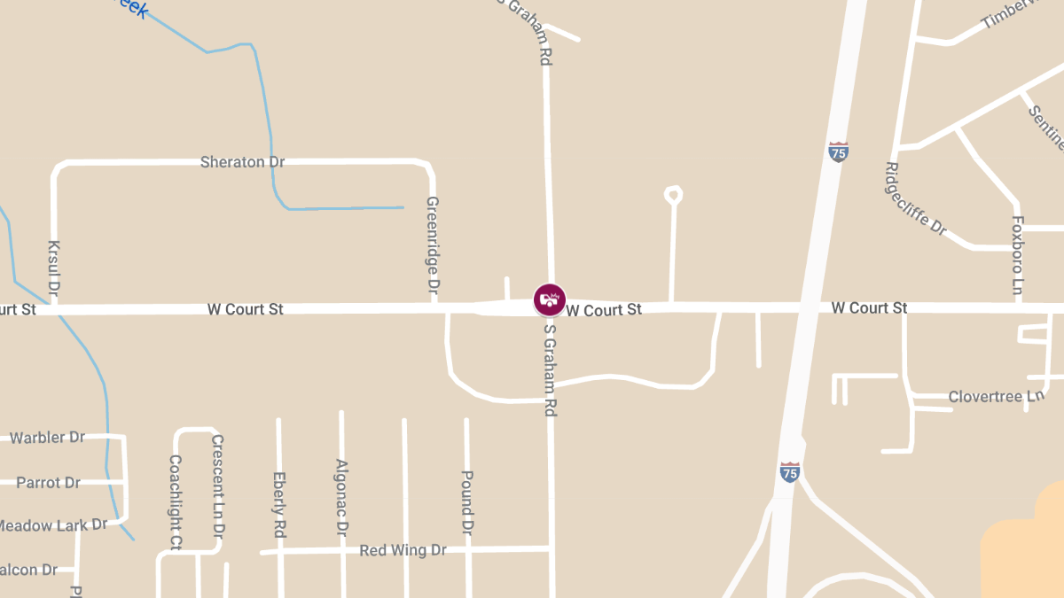 CarAccident With Injuries at W Court St and S Graham Rd