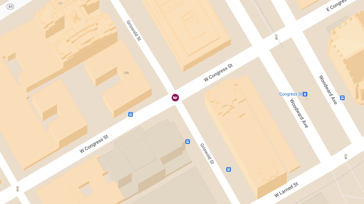 Collision Involving Chevy Trax and Ford Mustang at Griswold St & Congress St W