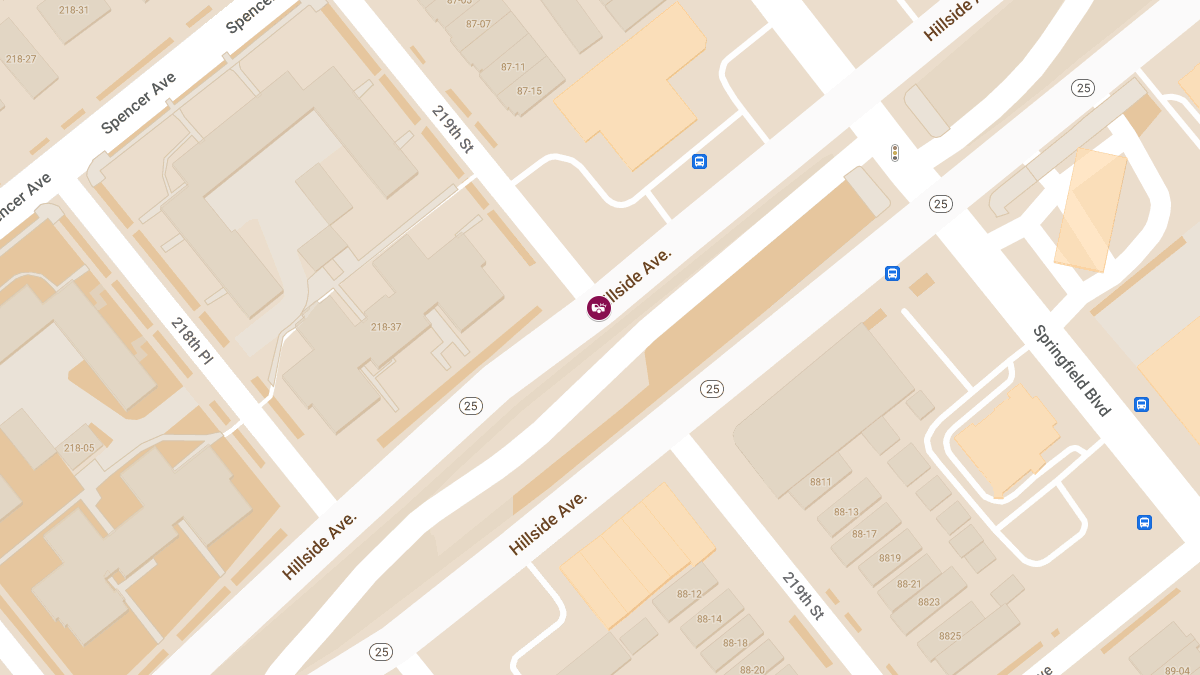 Collision Involving White Jeep at 219th St & Hillside Ave