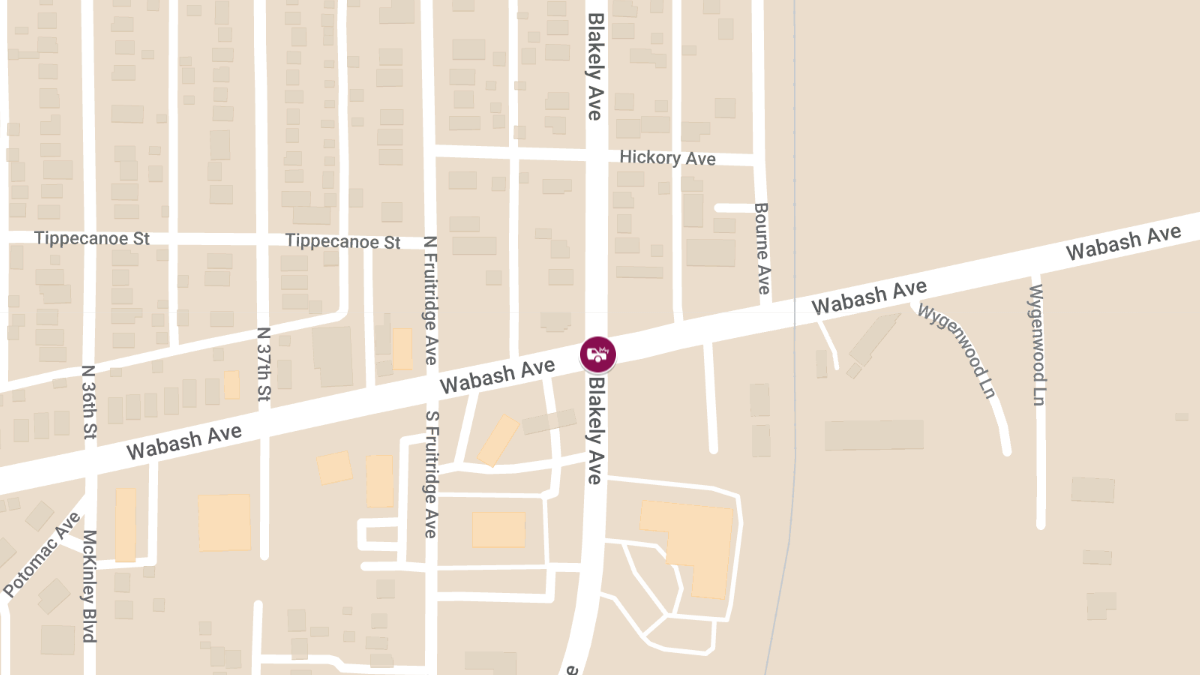 Collision With Injuries at Blakely Ave & Wabash Ave