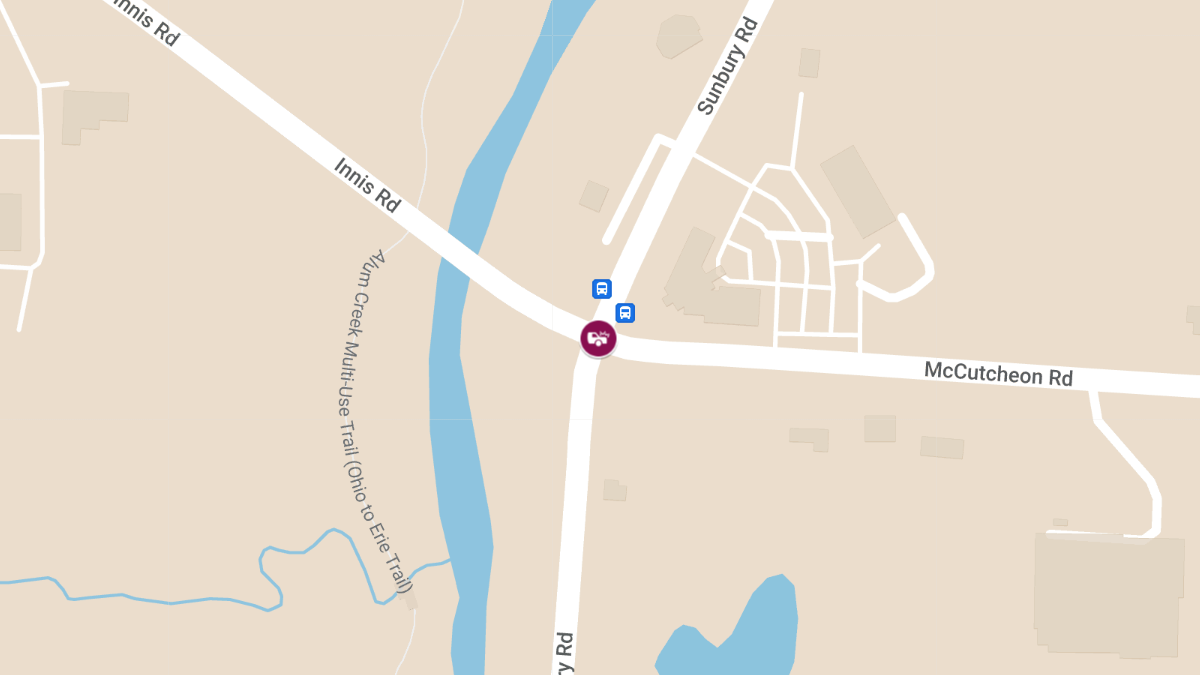 Collision With Injuries at McCutcheon Rd & Sunbury Rd