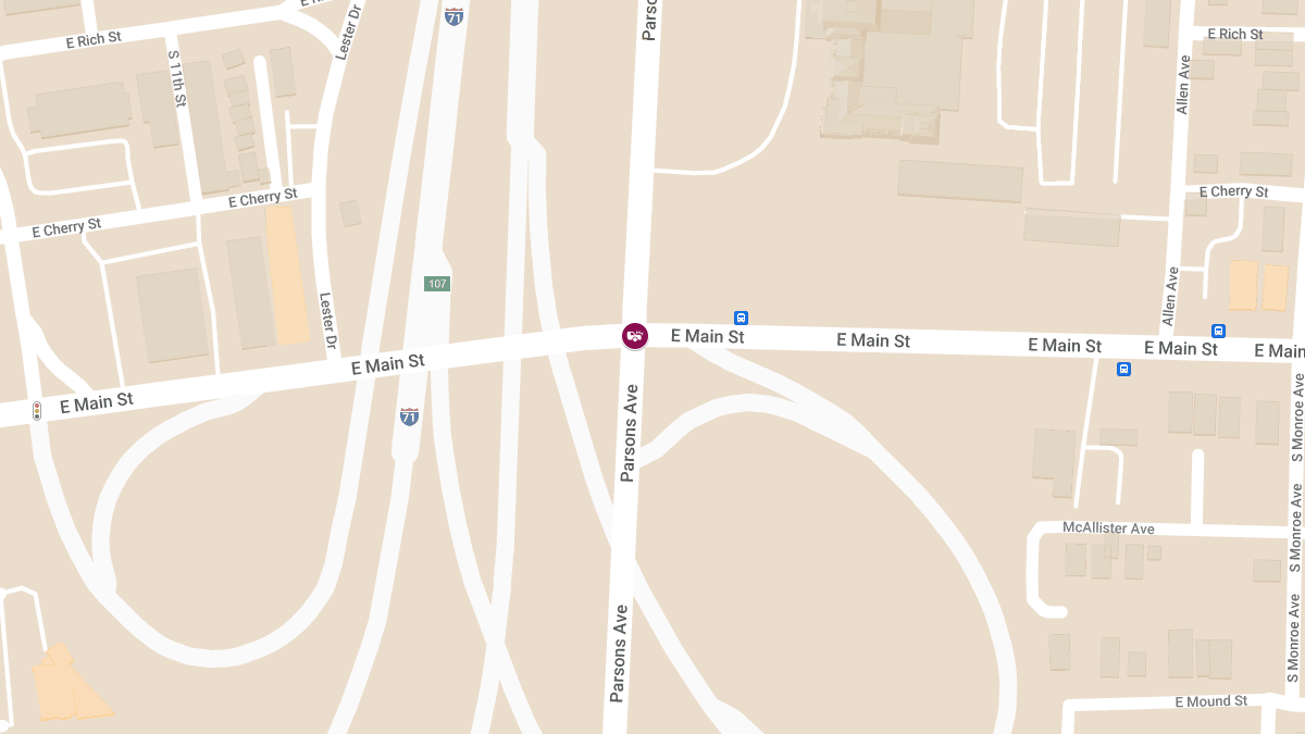 Collision With Injuries at Parsons Ave & E Main St