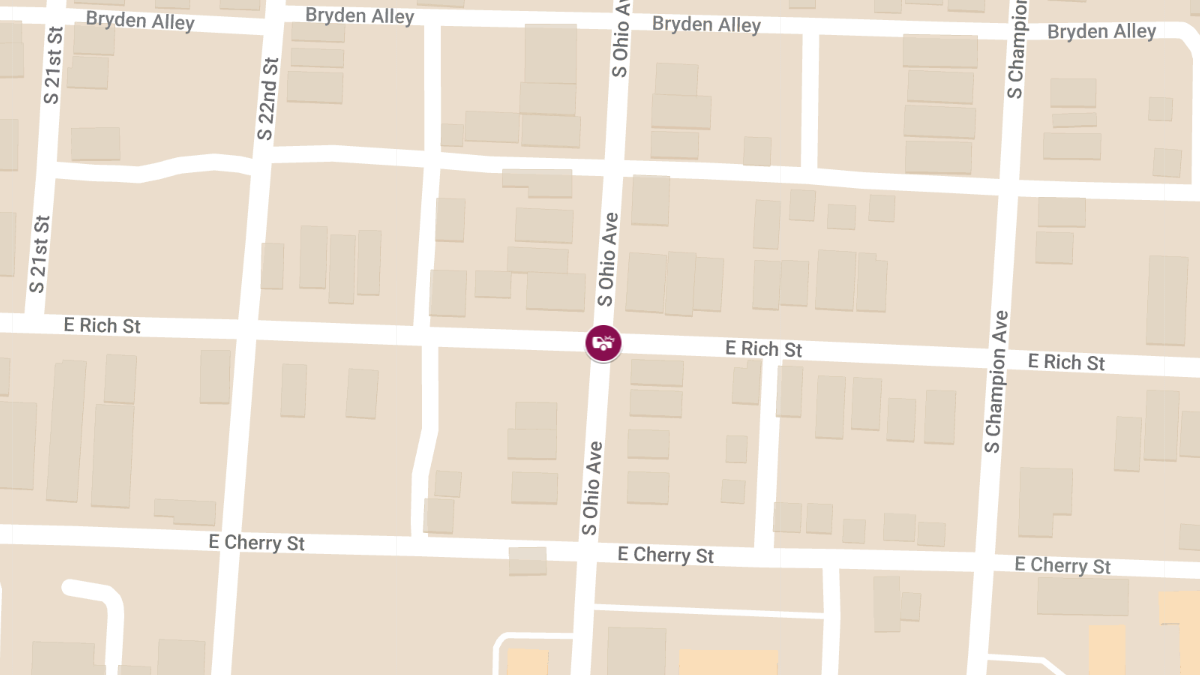 Collision With Injuries at S Ohio Ave & E Rich St
