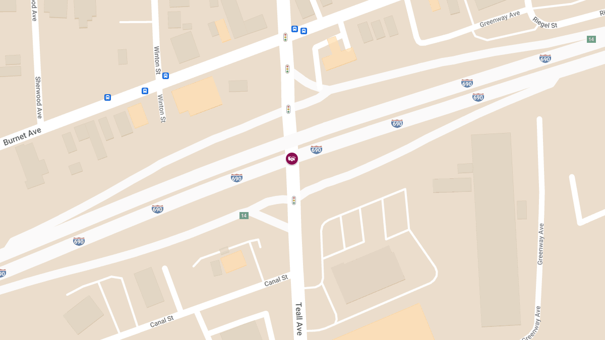 Collision With Injuries at Teall Ave NBSB & I-690