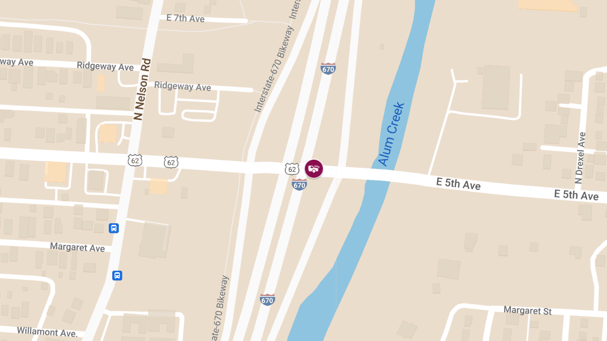 Collision With Injuries on I-670 EB at E 5th Ave in Shepard