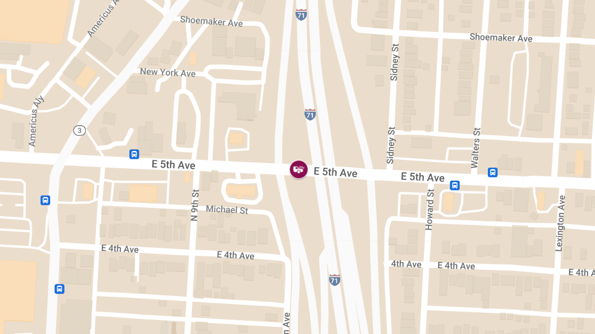 Collision With Injuries on I-71 N at E 5th Ave