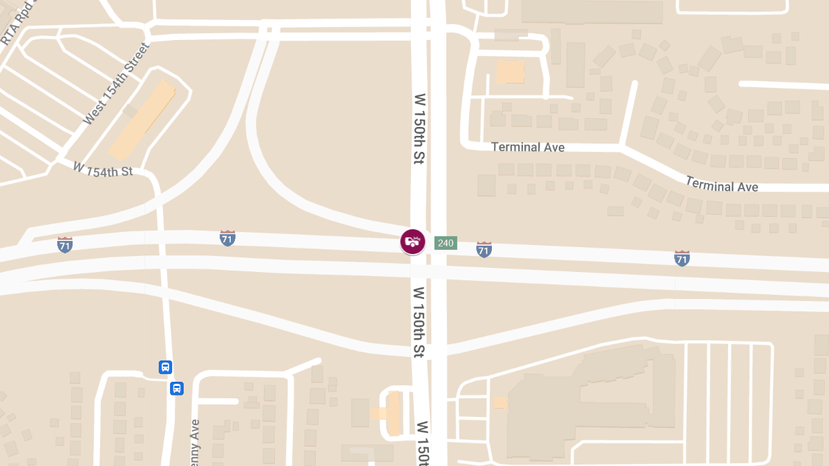 Collision With Injuries on I-71 N at W 150th St