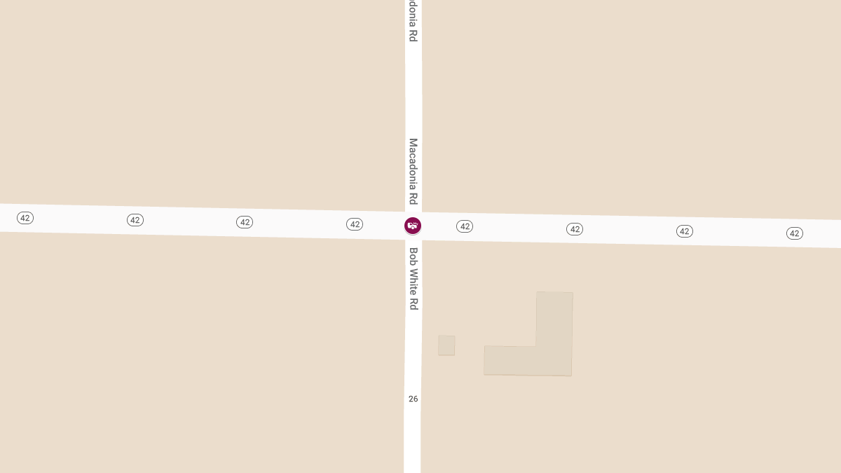 Collision at Bob White Rd & Hwy 42 Causes Injuries