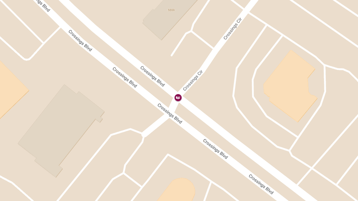 Collision at Crossings Blvd and Crossings Cir Results in Injuries