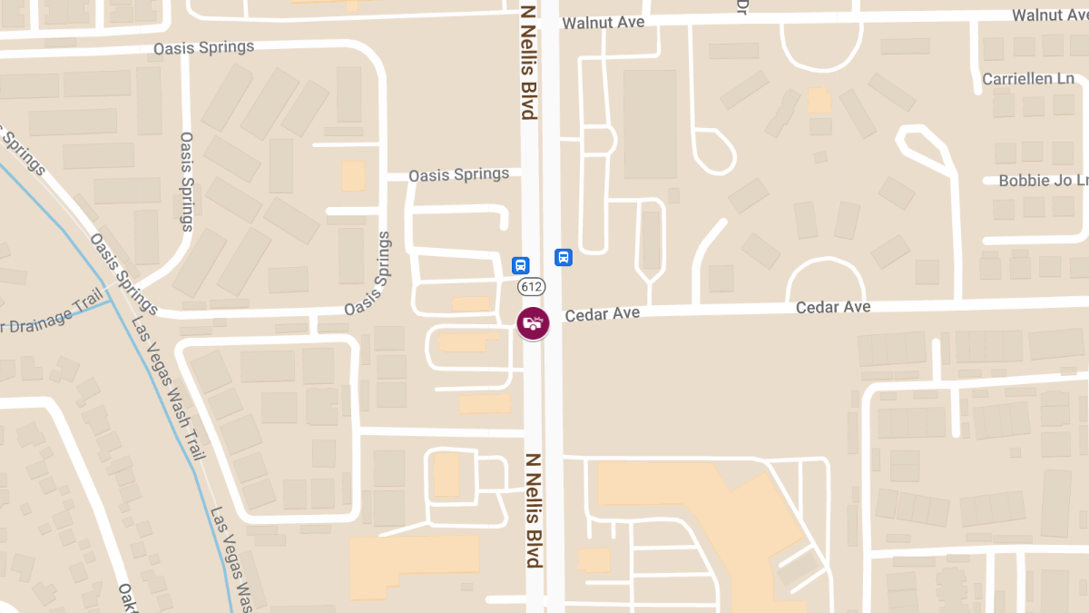 Collision at N Nellis Blvd and Cedar Ave Leads to Injuries