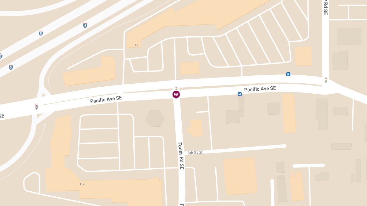 Collision at Pacific Ave SE & Fones Rd SE Causes Injury