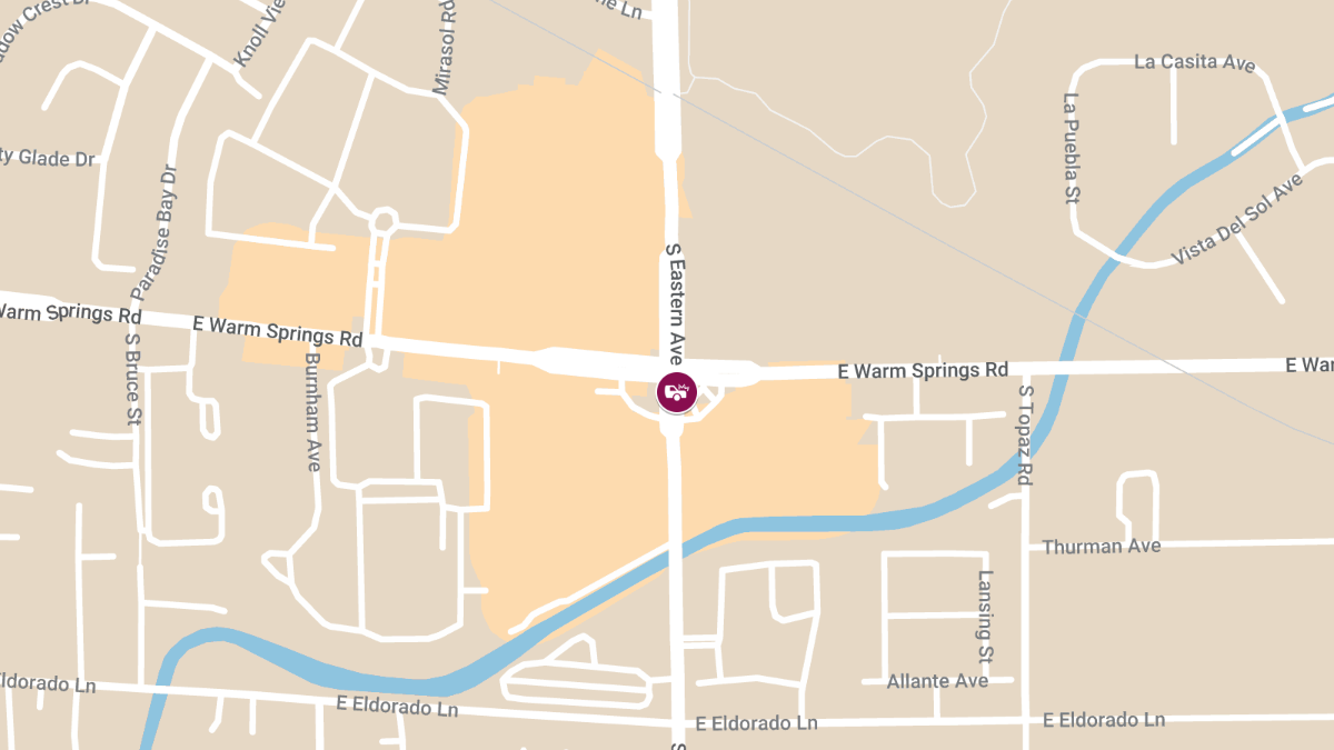 Collision at S Eastern Ave & E Warm Springs Rd Causes Injuries