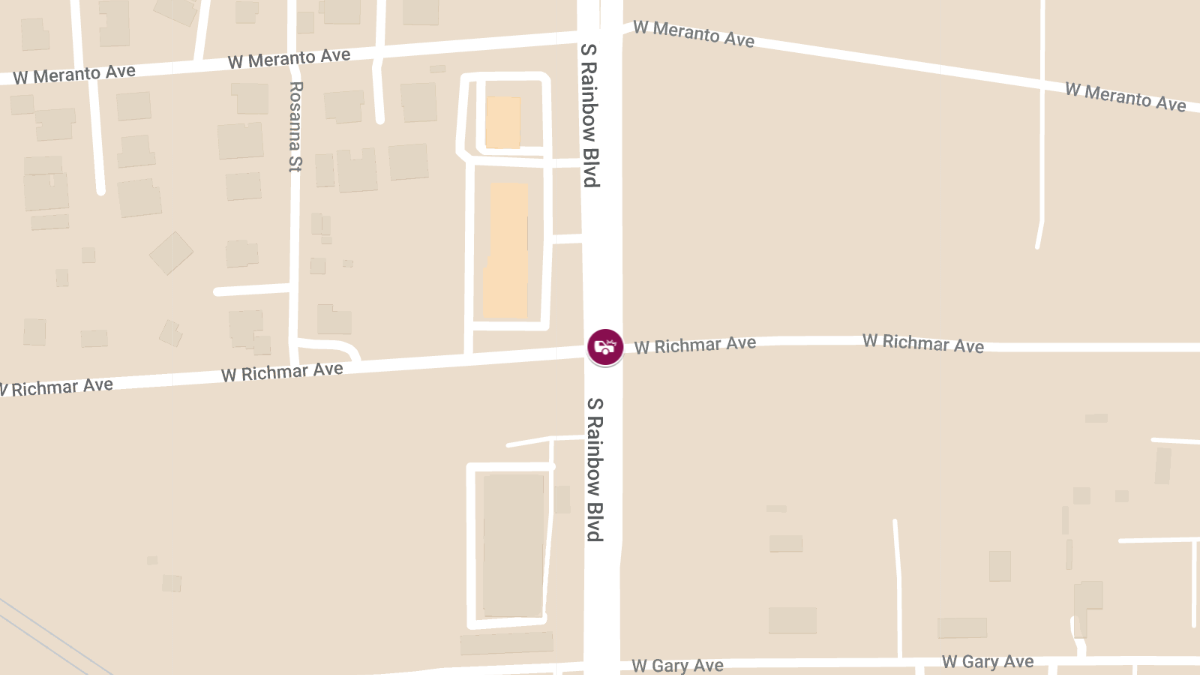 Collision at S Rainbow Blvd & W Richmar Ave Causes Injuries