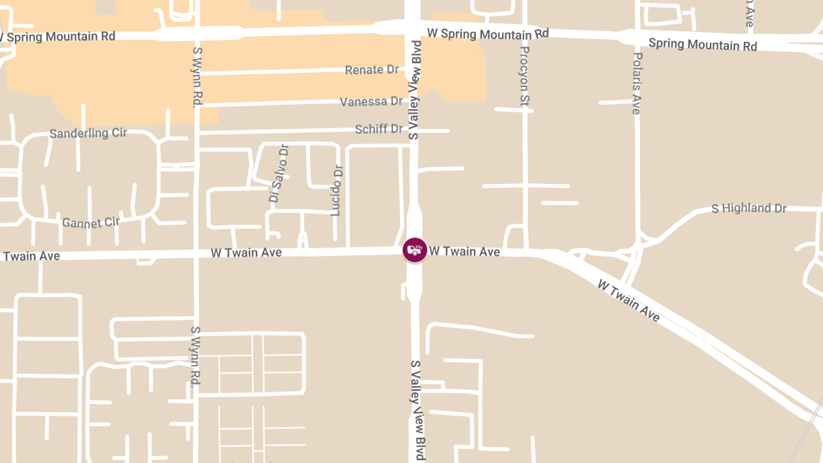 Collision at S Valley View Blvd & W Twain Ave Leads to Injuries