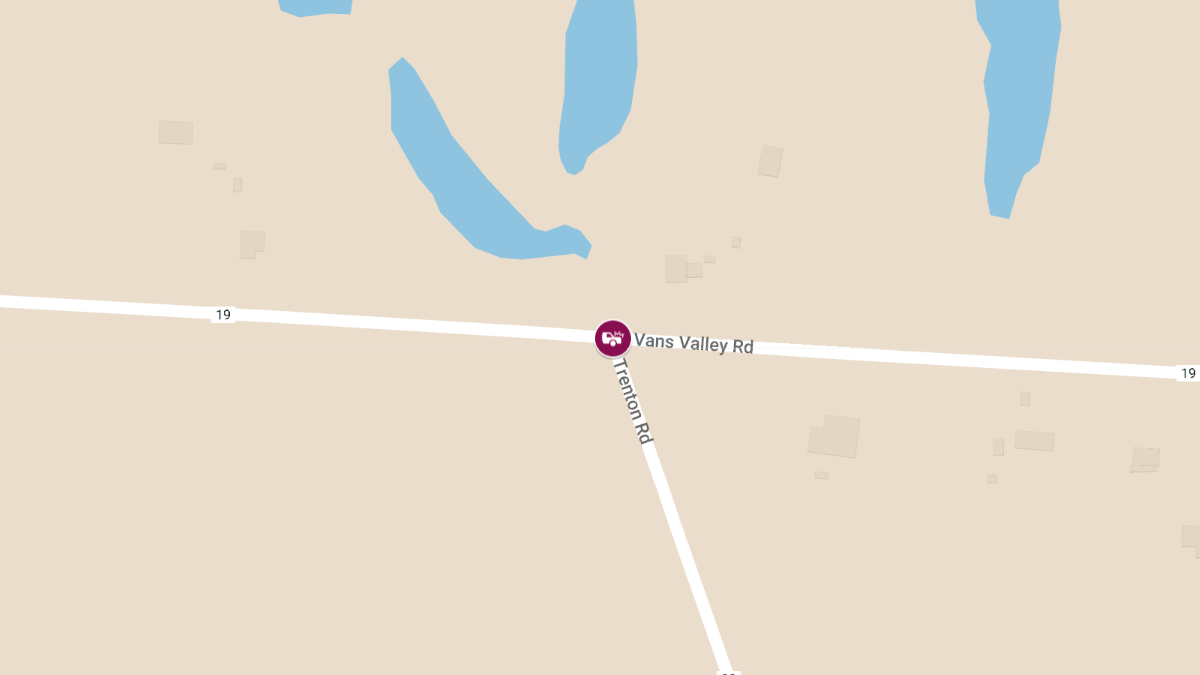 Collision at Trenton Rd & Vans Valley Rd Causes Injuries