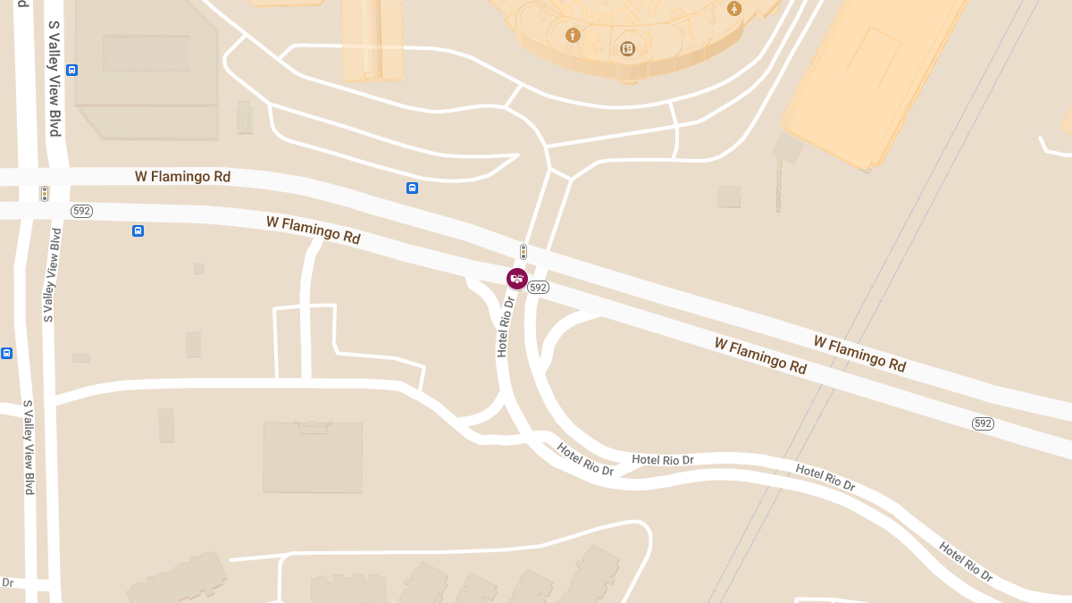 Collision at W Flamingo Rd and Hotel Rio Dr Leads to Injuries
