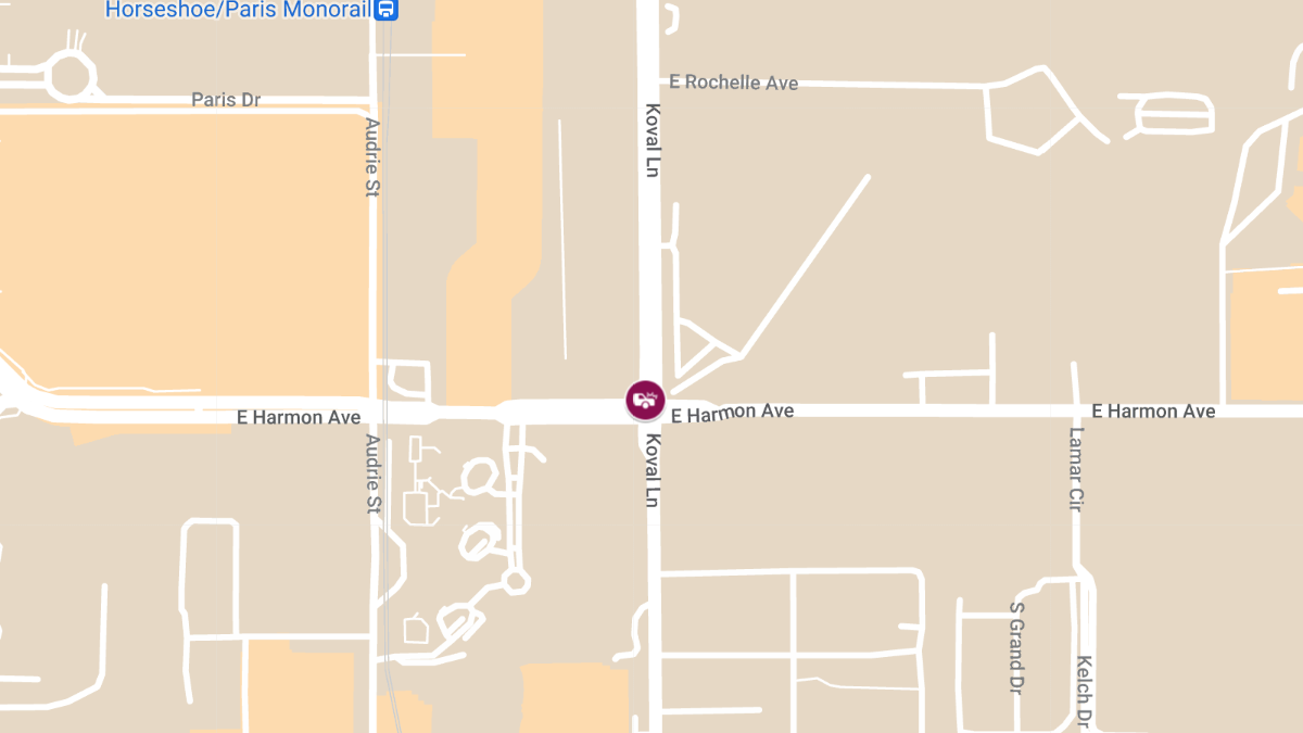 Collision on Koval Ln at E Harmon Ave Leads to Injuries