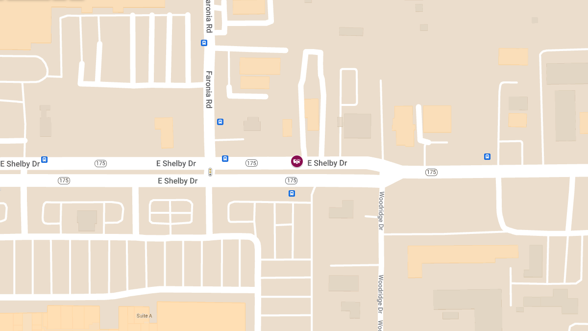 Collision on Shelby Dr East of Faronia Rd Causes Injuries