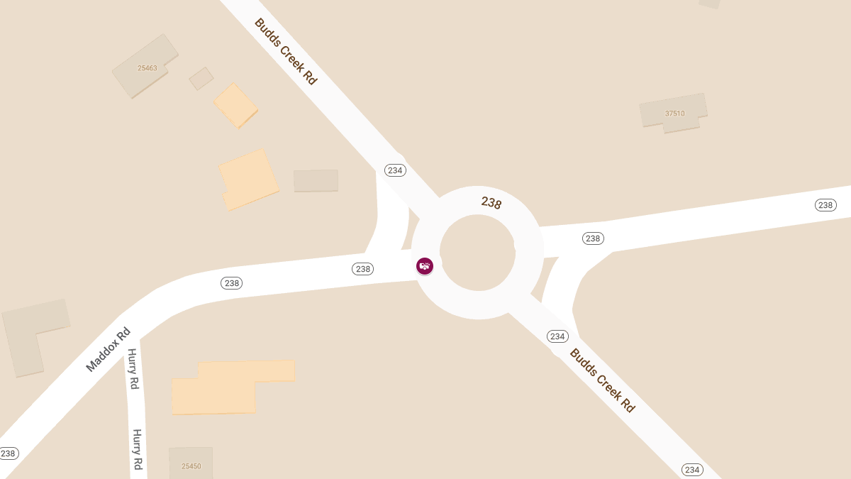 Collision with Entrapment at Budds Creek Rd and Maddox Rd