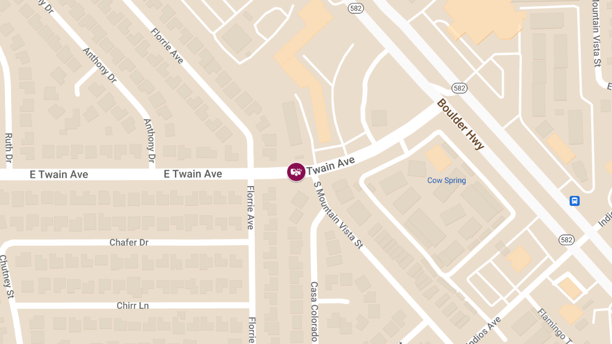 Collision with Injuires at E Twain Ave & Mountain Vista St