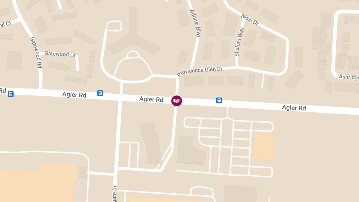 Collision with Injuries and Wires Arcing at Agler Rd & Providence Glen Dr