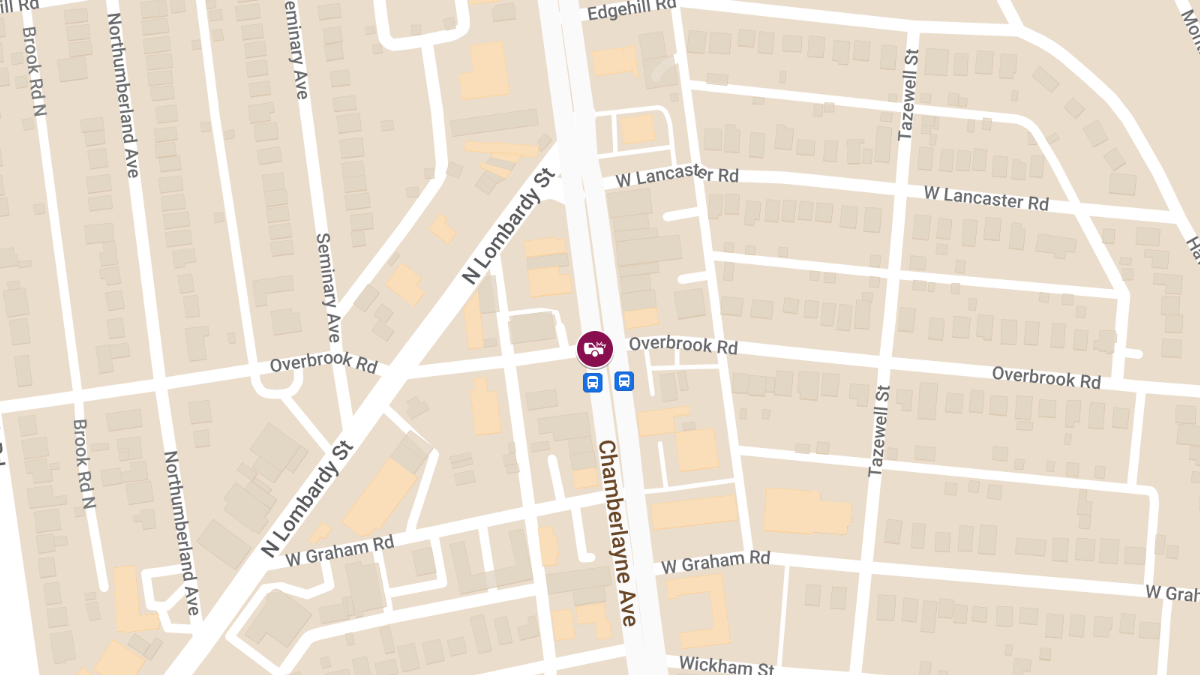 Collision with Injuries at Chamberlayne Ave & Overbrook Rd