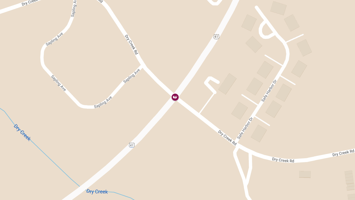 Collision with Injuries at Dickerson Pike S & Dry Creek Rd