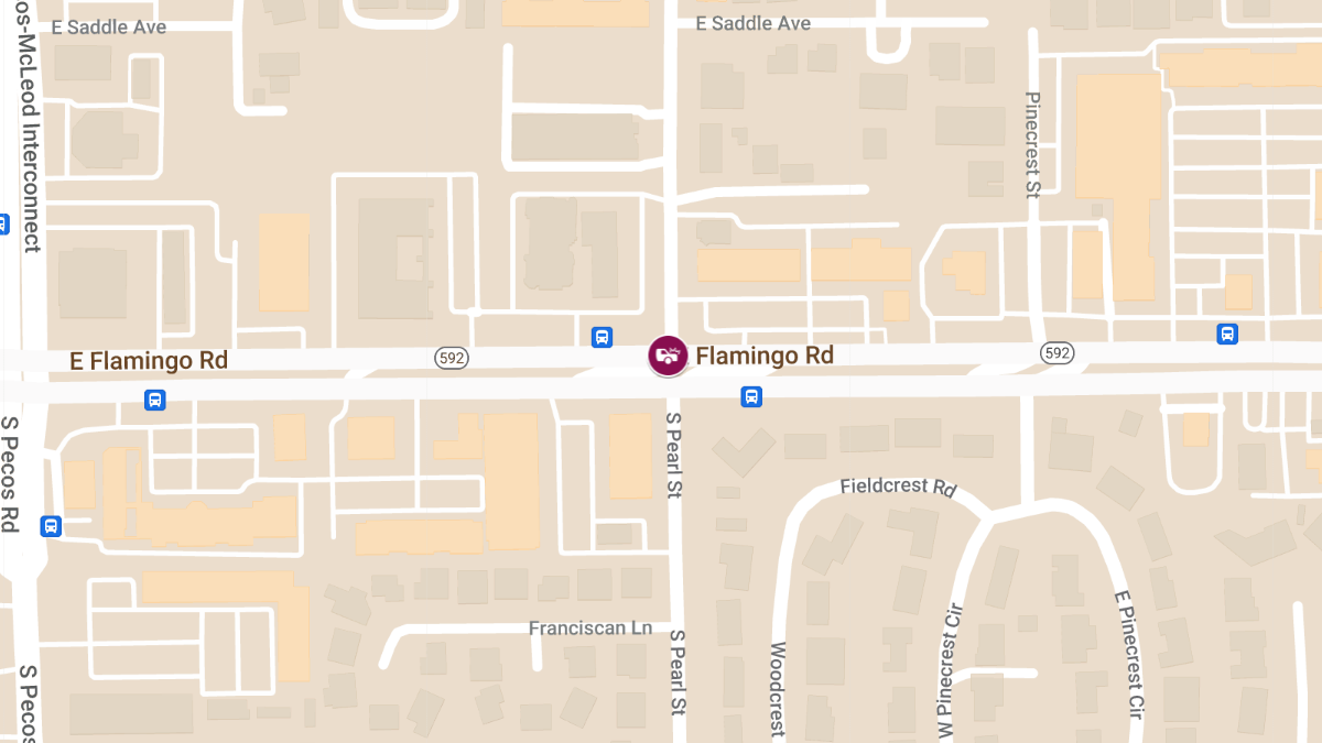 Collision with Injuries at E Flamingo Rd & S Pearl St