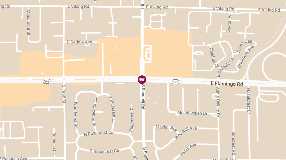 Collision with Injuries at E Flamingo Rd & S Sandhill Rd