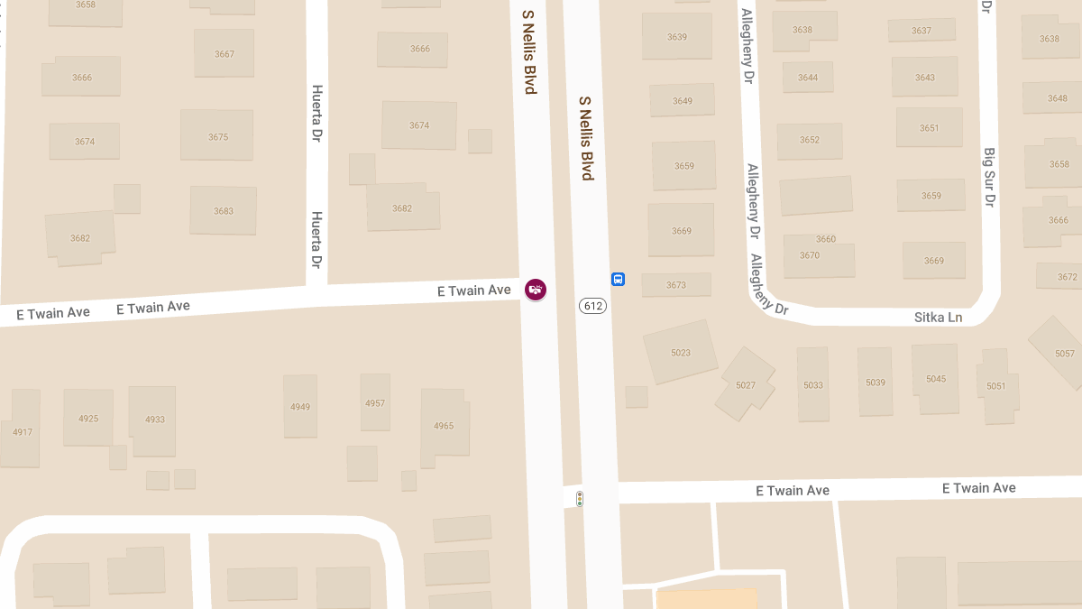 Collision with Injuries at E Twain Ave & S Nellis Blvd