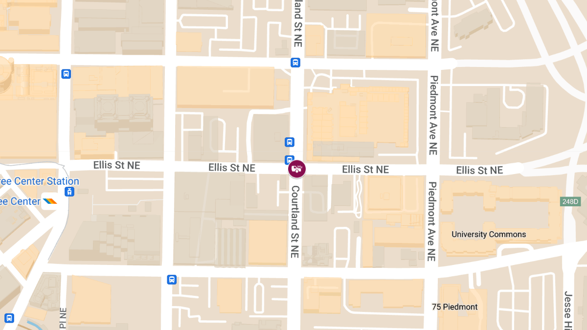 Collision with Injuries at Ellis St NE & Courtland St NE