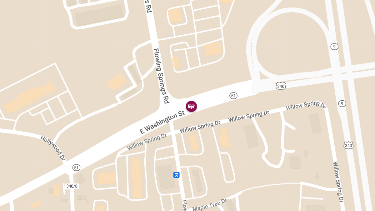 Collision with Injuries at Flowing Springs Rd and Washington St