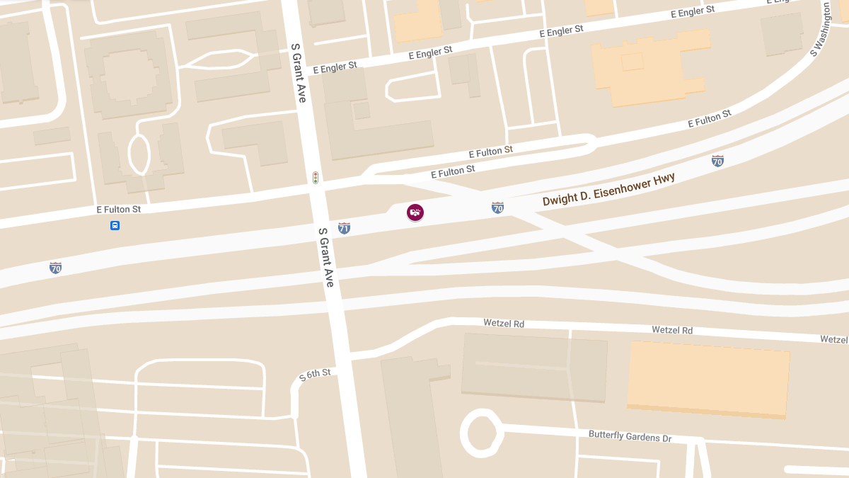 Collision with Injuries at I-70 W and I-71 N in Discovery District