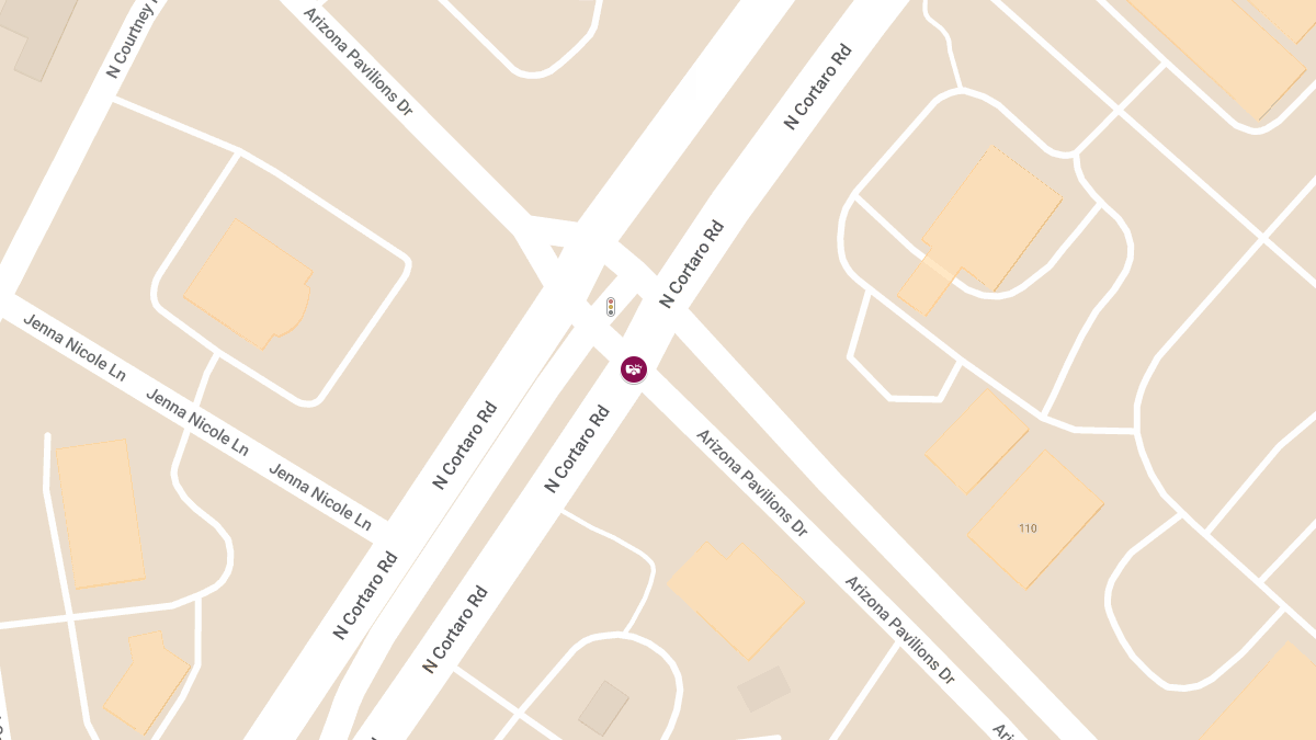 Collision with Injuries at N Cortaro Rd & W Arizona Pavilions Dr