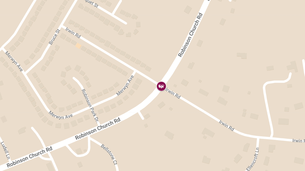 Collision with Injuries at Robinson Church Rd & Irwin Rd