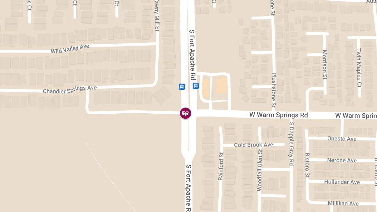 Collision with Injuries at S Fort Apache Rd & W Warm Springs Rd