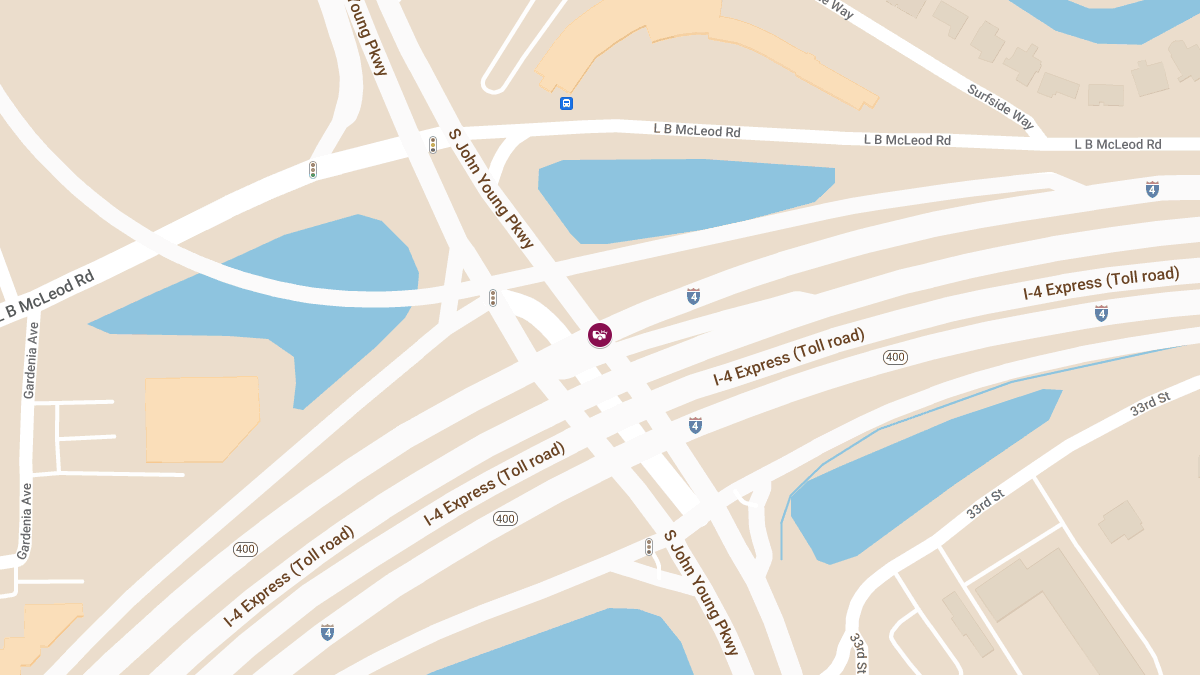 Collision with Injuries at S John Young Pkwy & I-4 W