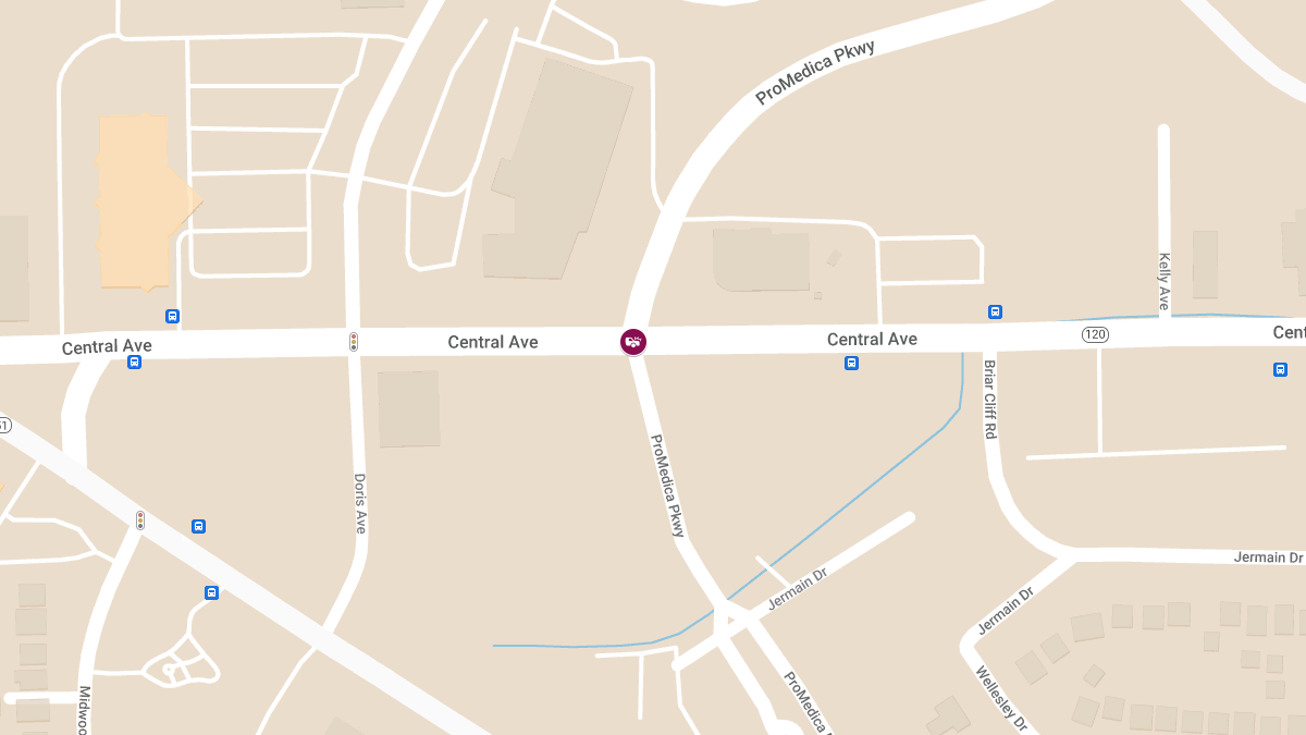 Collision with Injuries at W Central Ave & ProMedica Pkwy