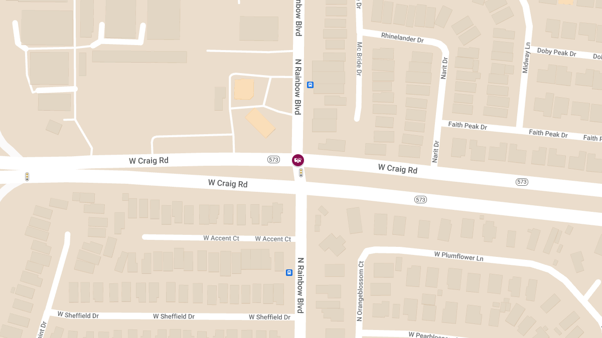 Collision with Injuries at W Craig Rd and N Rainbow Blvd