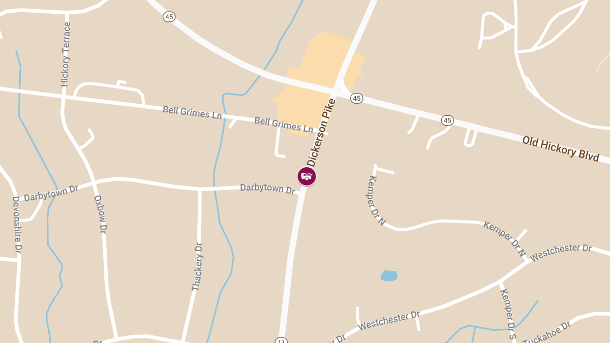 Collision with Injuries on Dickerson Pike Near Due West Ave