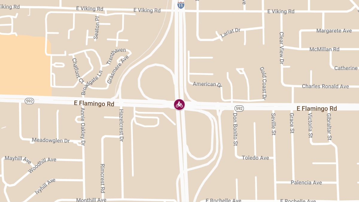 Collision with Injuries on I-11 S at Flamingo Rd On-Ramp