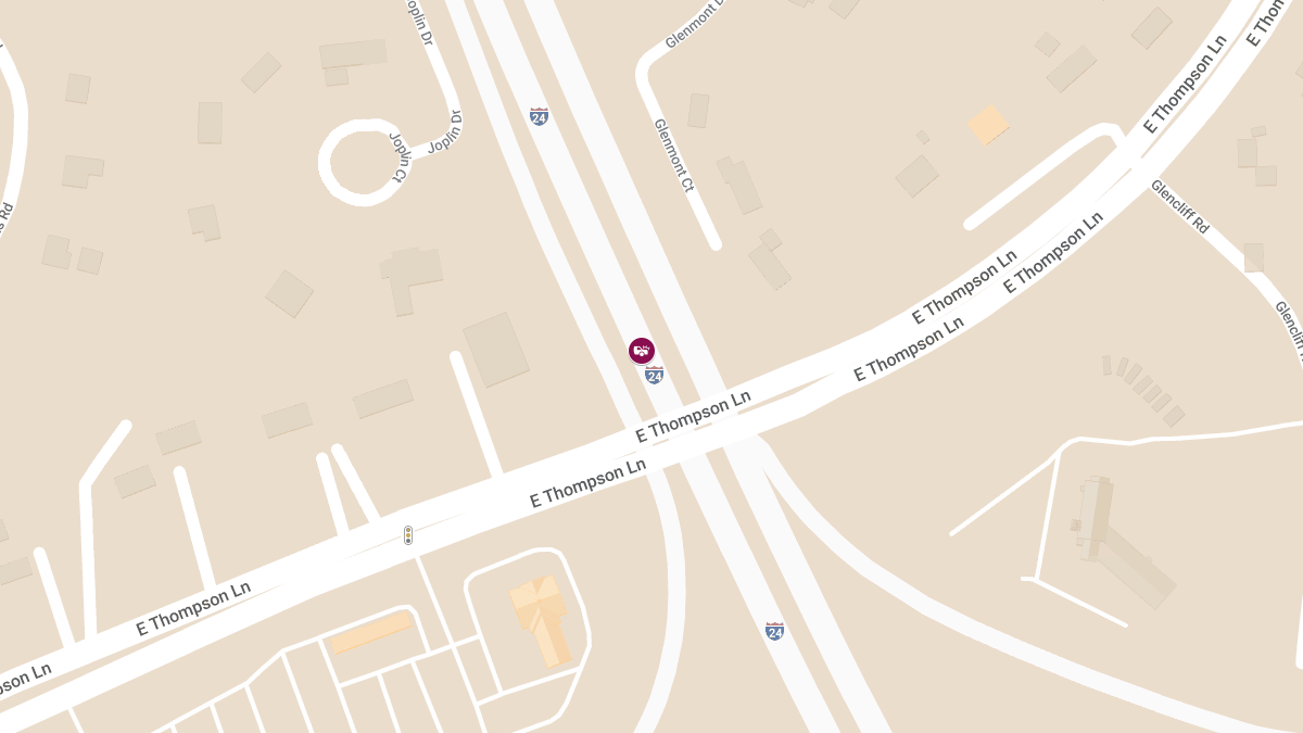 Collision with Injuries on I-24 E Between Briley Pkwy and Harding Pl