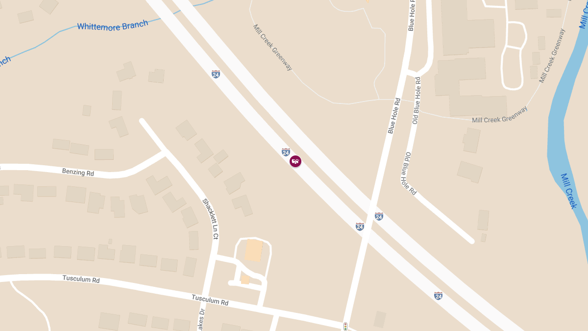 Collision with Injuries on I-24 W Between OHB and Hickory Hollow Pkwy