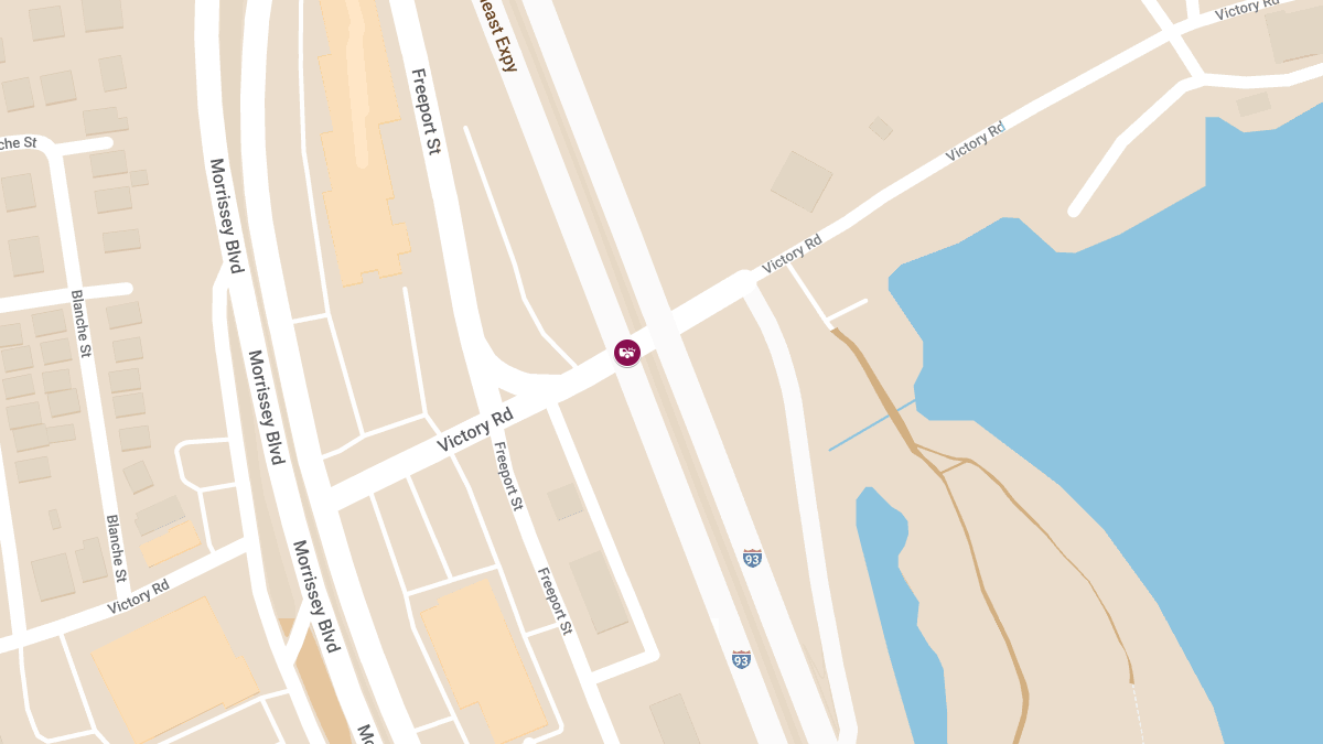 Collision with Injuries on I-93 at Victory Rd