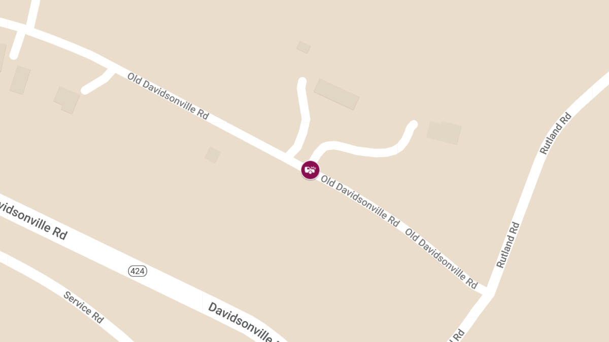 Crash Cleanup Underway at Old Davidsonville Rd and Gaug Farm Ln